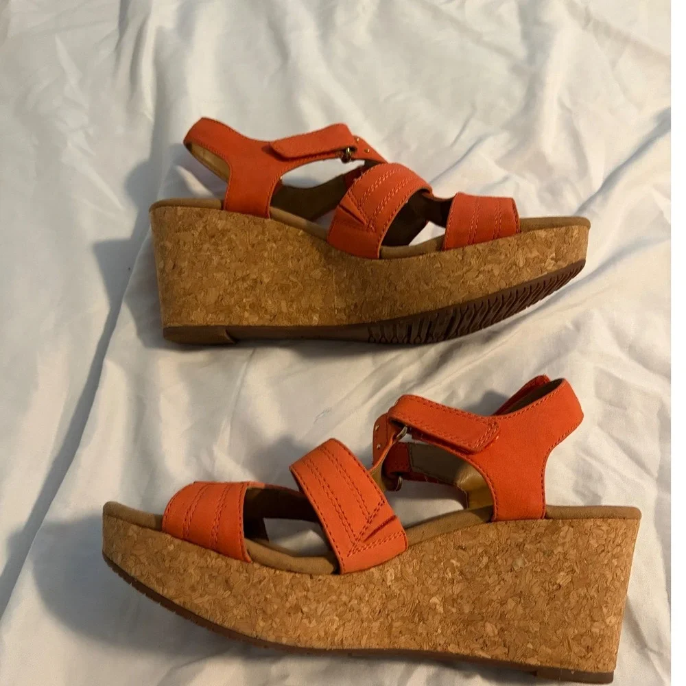 Clarks cork wedge